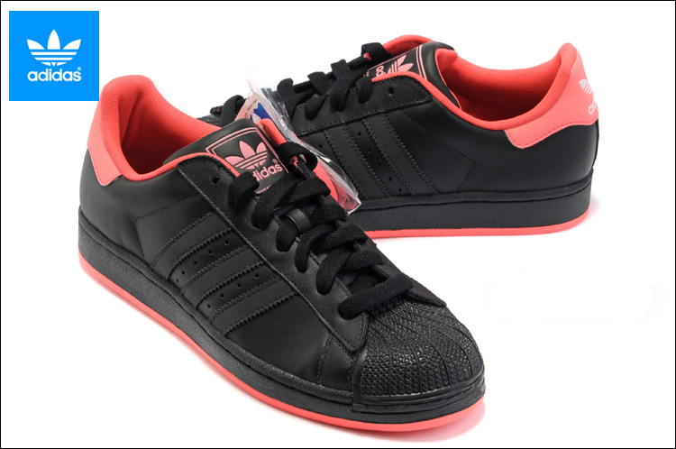 Кроссовки Adidas Superstar, черный с красным, цены. Купить адидас ...